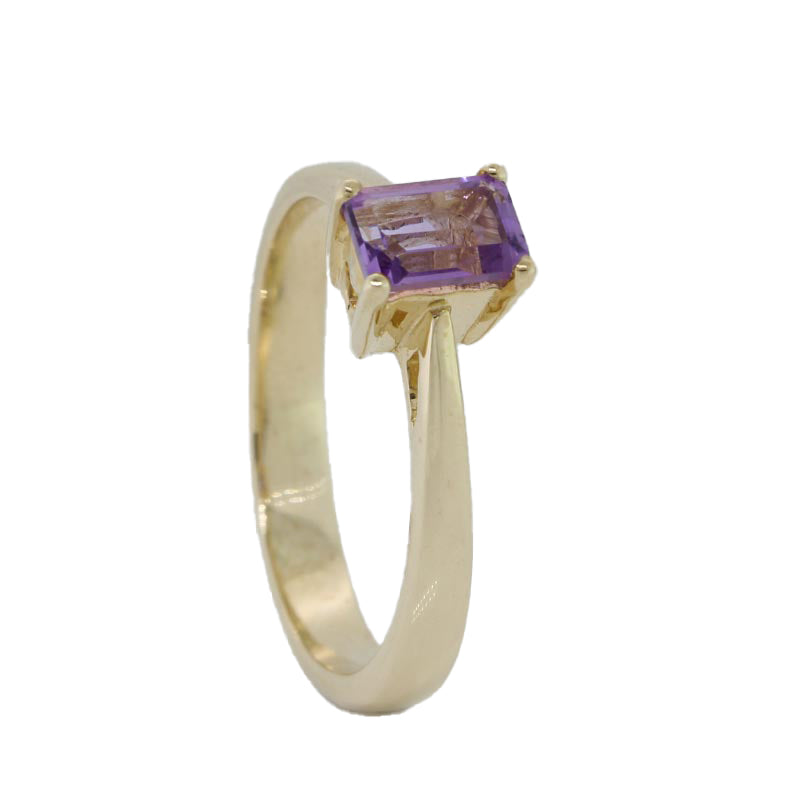 Fashion amethyst solitaire