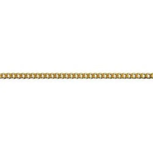 18 Carat Yellow Gold 45cm Bevelled Diamond Cut Curb Chain