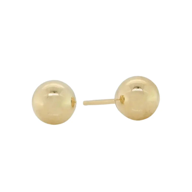 18 carat Yellow Gold 5mm Round Ball Stud Earrings SEASPRAY