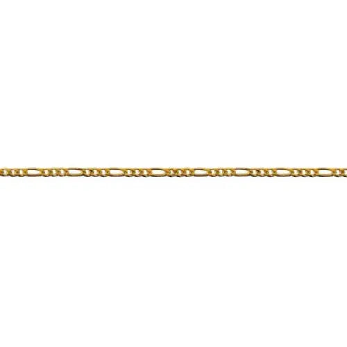 9 Carat Yellow Gold 4.27g Diamond Cut Figaro Anklet SEASPRAY