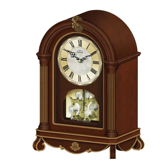 Adina Anniversary Clock with Antique Furniture Finish