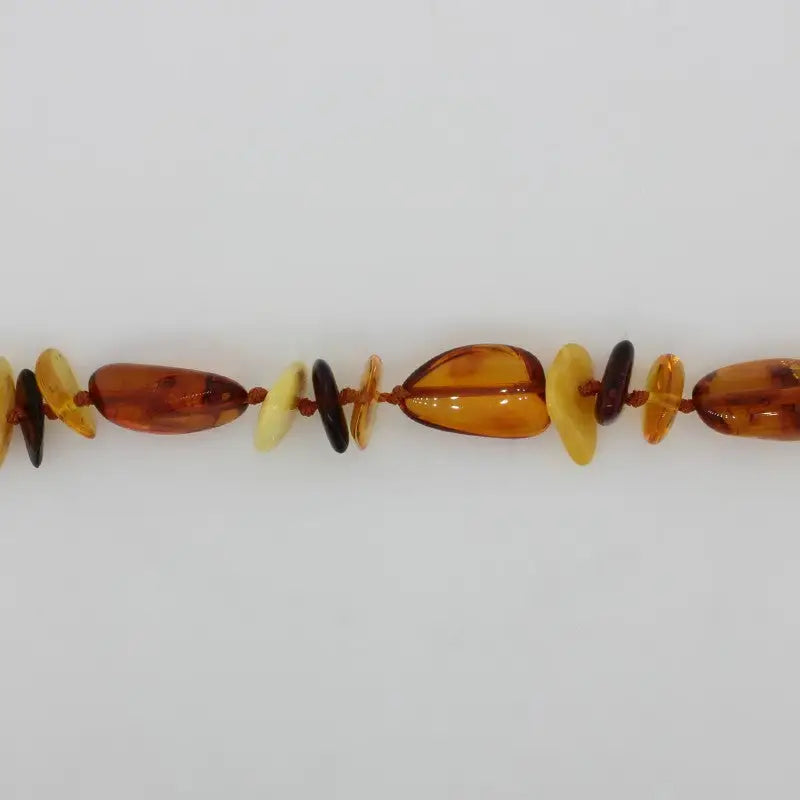 Amber Multi Coloured Bead Necklet 25cm SEASPRAY VALUATIONS &