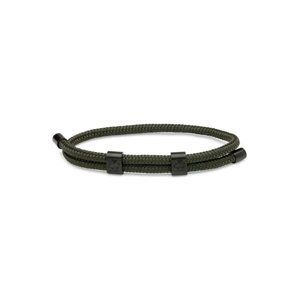 Pig & Hen Little Lewis Medium Army Green Double Rope