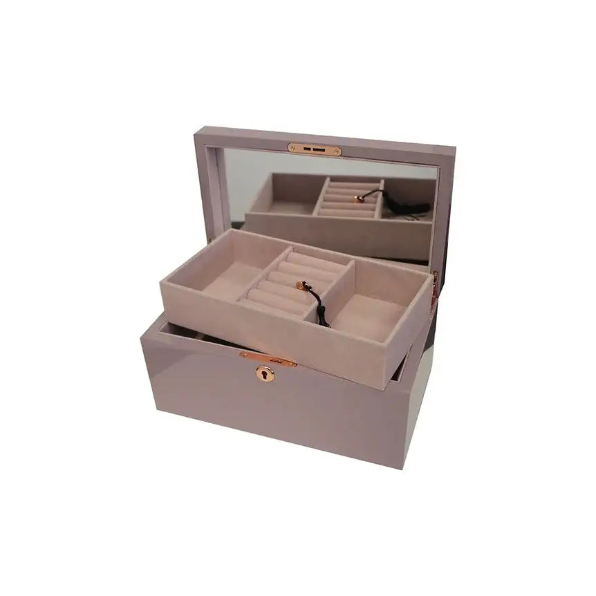 WJ36 Lilac Rectangle Wooden Jewel Box SEASPRAY VALUATIONS &