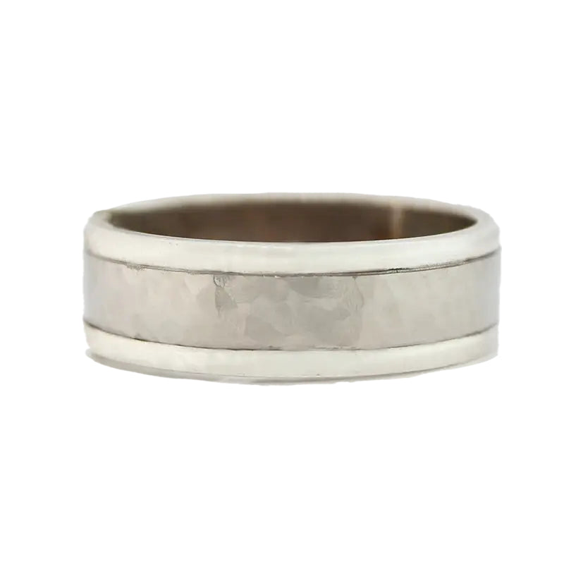 Sterling Silver Titanium Ring W