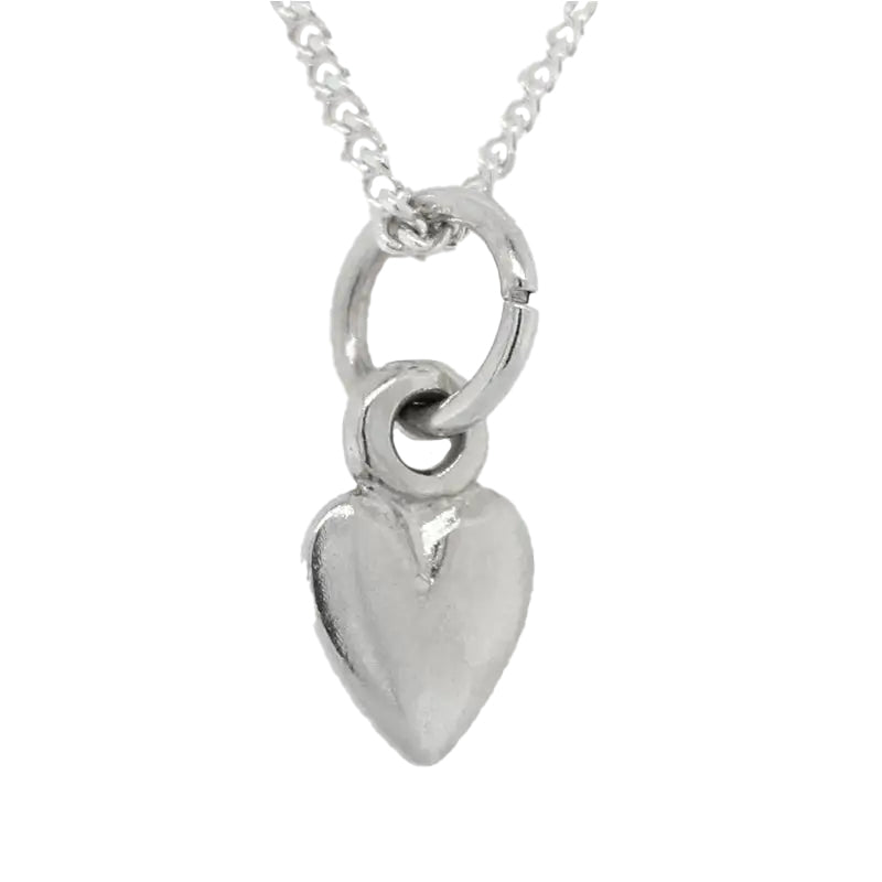 9 Carat White Gold Tiny Heart