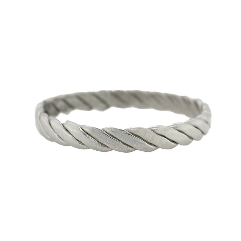 Stainless Steel Wire Twist Pattern Ring