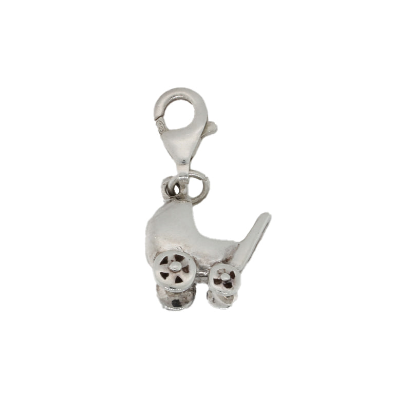 Sterling Silver Pram Charm 