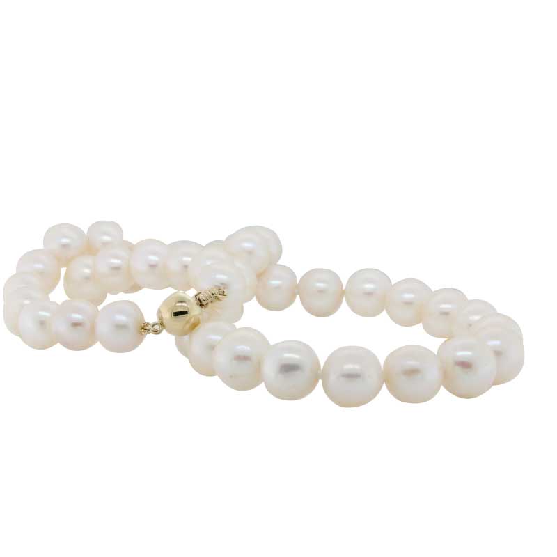 9Y 10mm Freshwater Pearl White 45cm Necklet