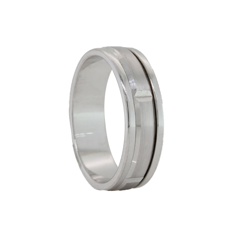 18W 6mm Faceted Wedding Ring