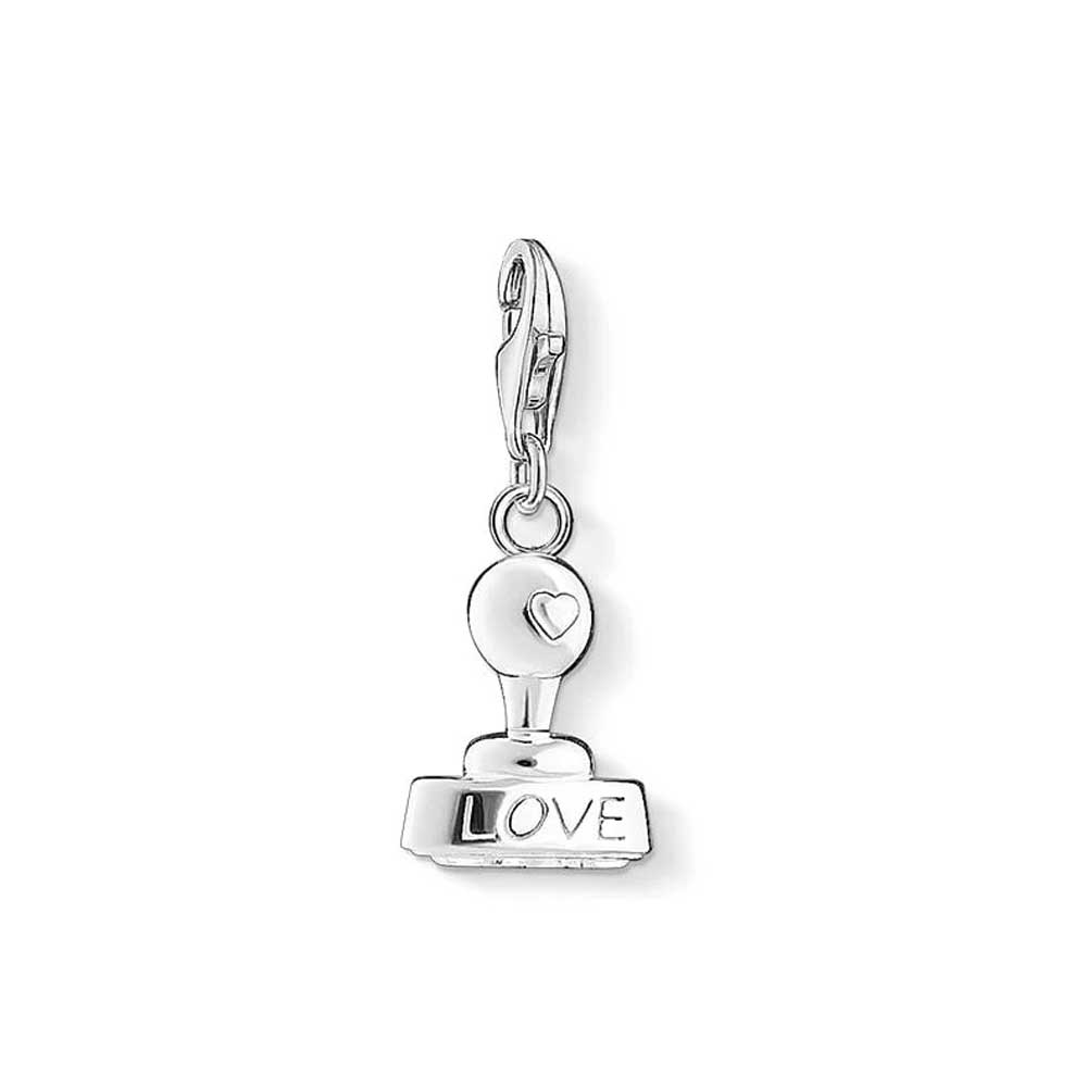 Thomas Sabo Charm Club Sterling Silver Love Stamp 