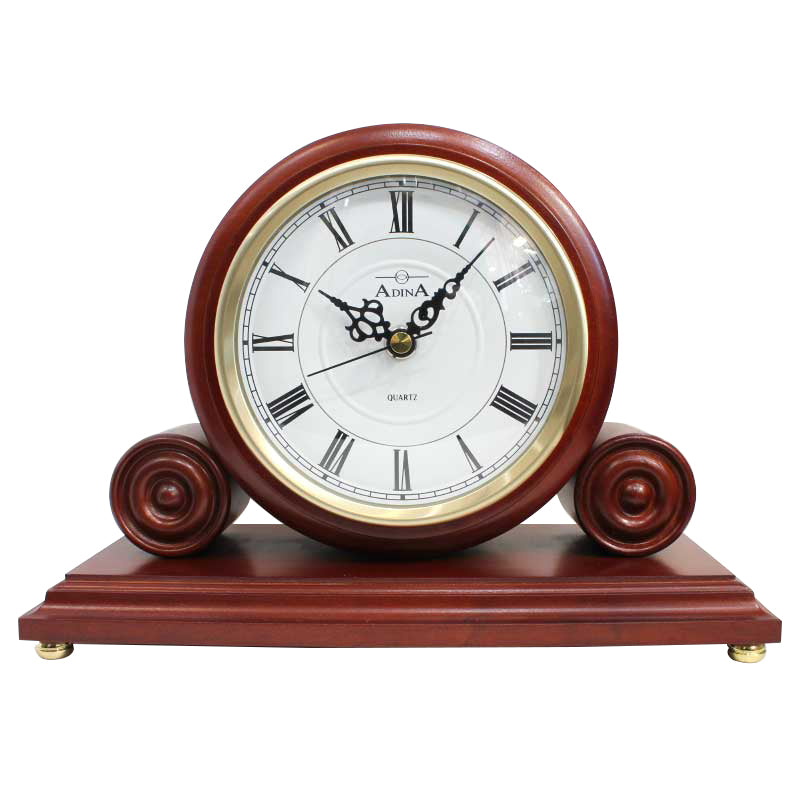 Adina Mantle Clock Wooden Roman