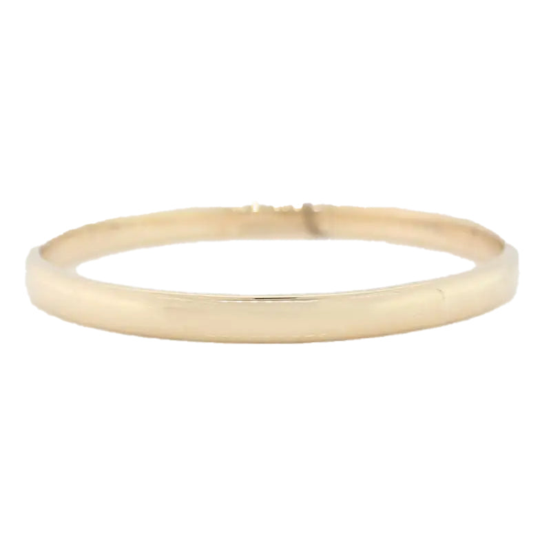 9 Carat Yellow Gold 65mm Internal 35.05g Solid Handmade Bangle