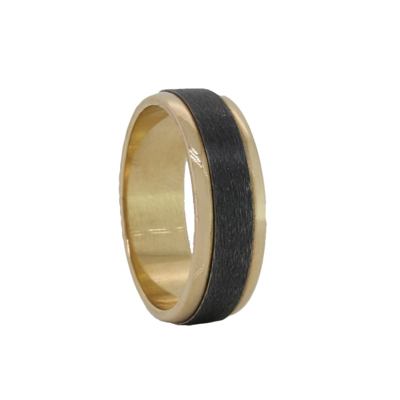 9Y & Black Zirconium Ring