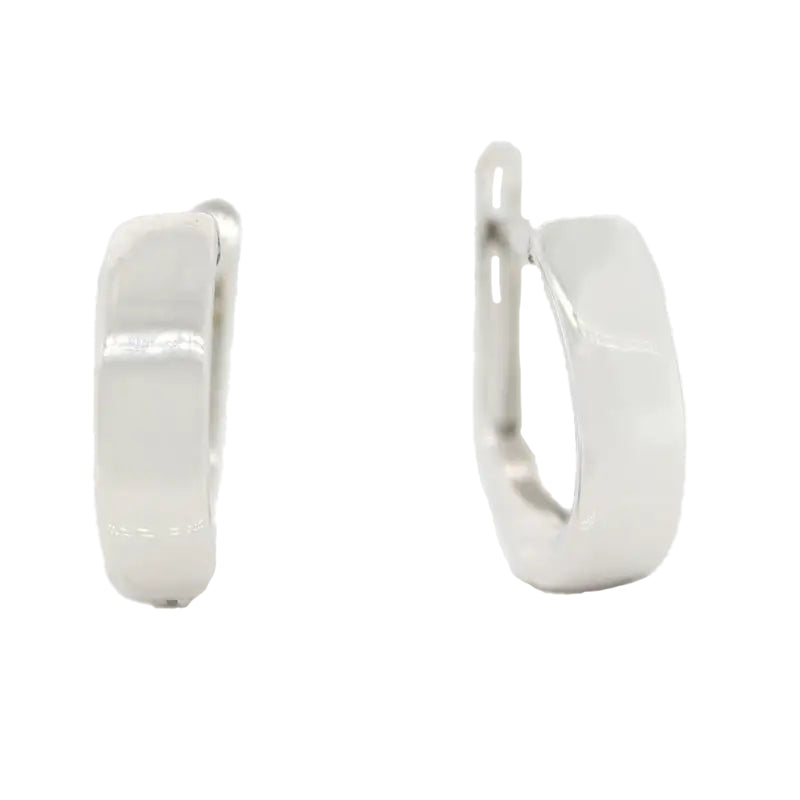 9 carat White Gold Sterling Silver Filled Hoop Earrings