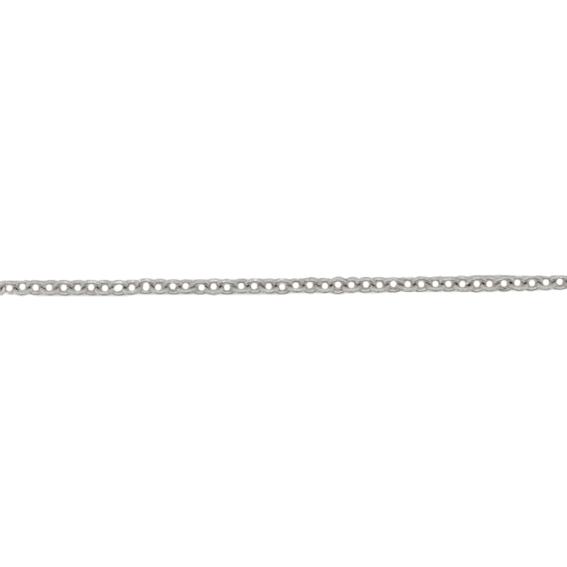 9 Carat White Gold 45cm 3.69g Cable Chain