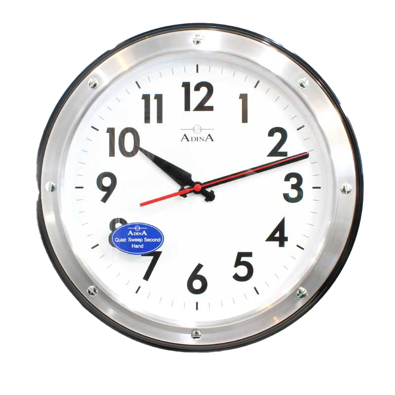 Adina Wall Clock with Bold Black Arabic Numbers