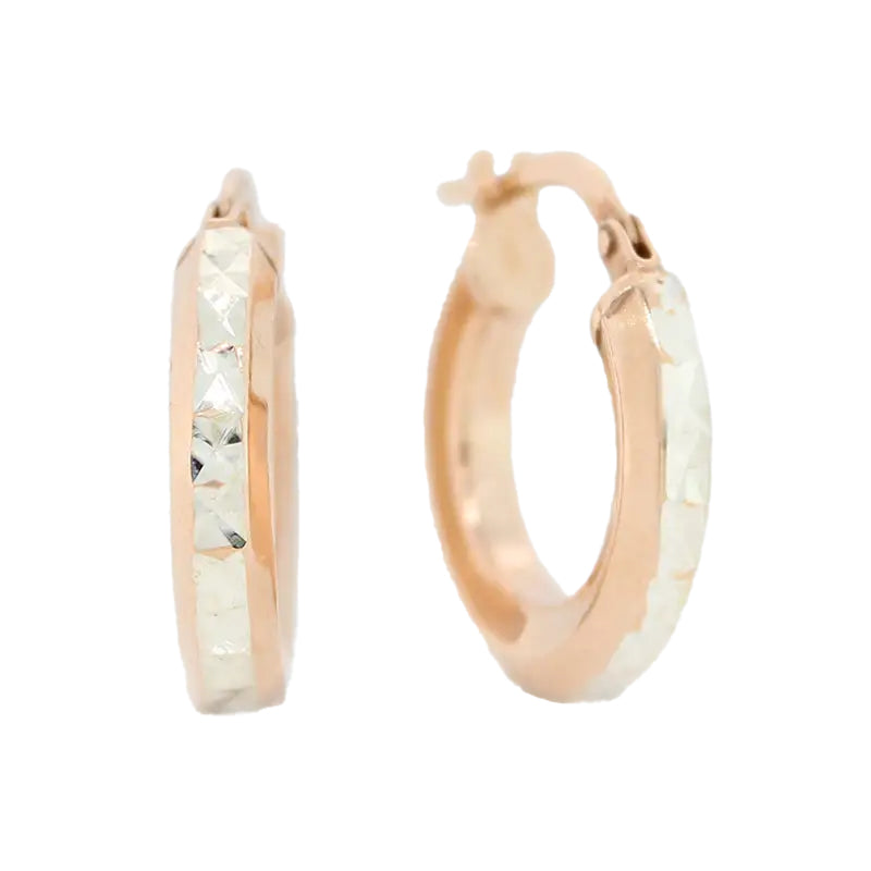 9 carat Rose Gold Silver Filled Hoop Earrings