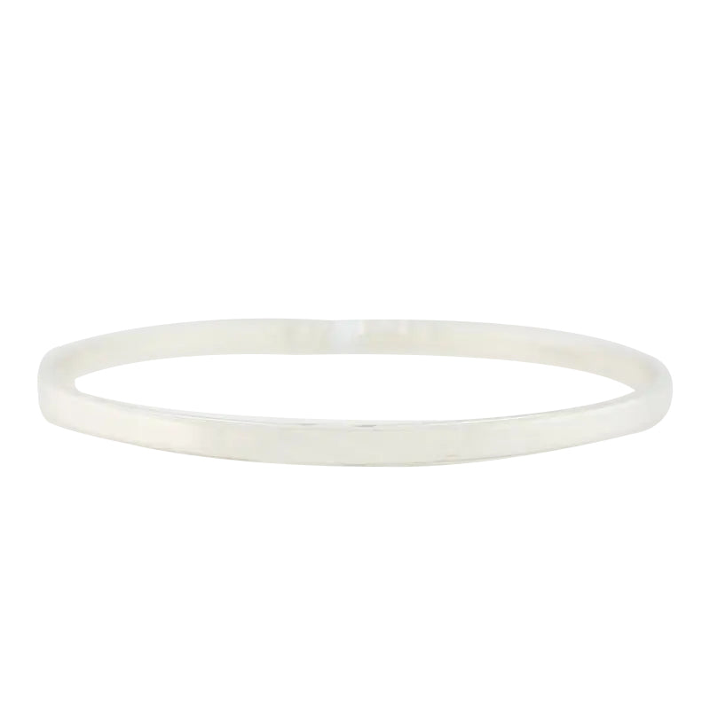 Sterling Silver 3mm Flat Bangle 50mm I.Diameter