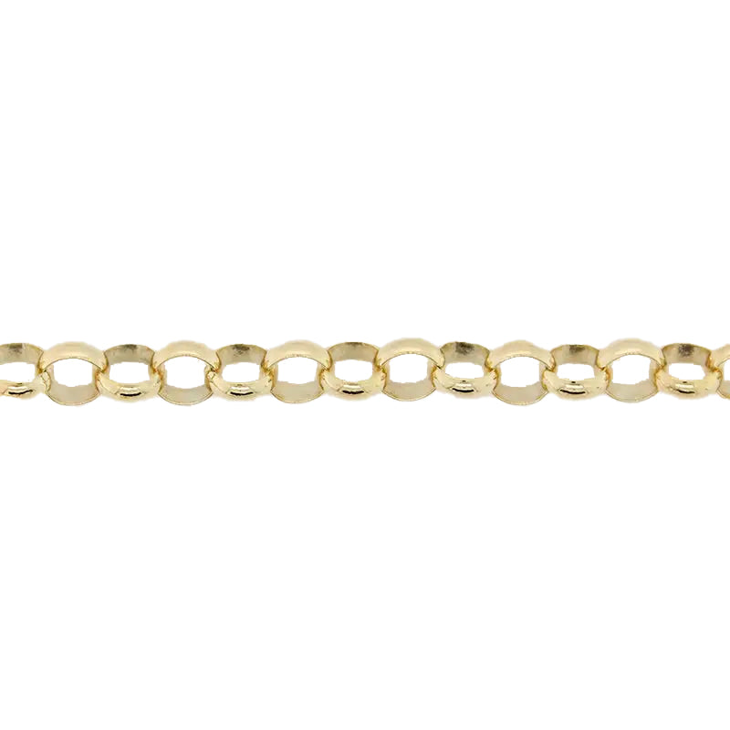 9 Carat Yellow Gold 55cm Round Belcher Chain 19.2 grams