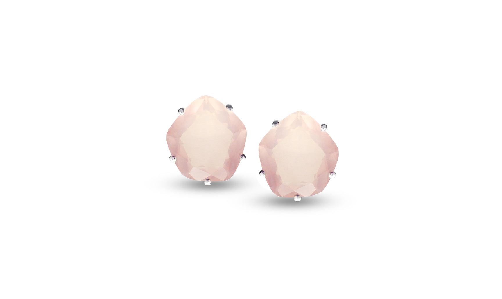 Sterling Silver Rose Quartz 6.6ct Stud Earrings