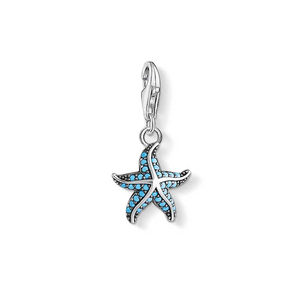 Thomas Sabo Charm Club Sterling Silver Turqoise Enamel Starfish CC1521