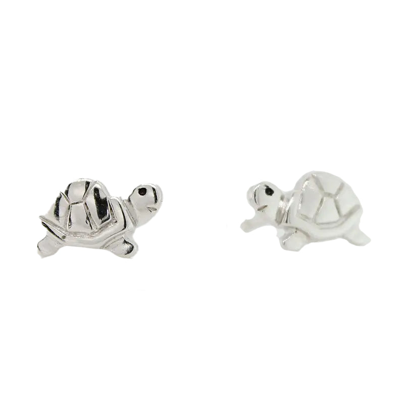 Sterling Silver Turtle Stud Earrings