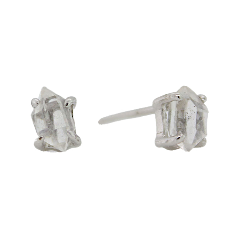 Sterling Silver Herkimer Diamond Stud Earrings