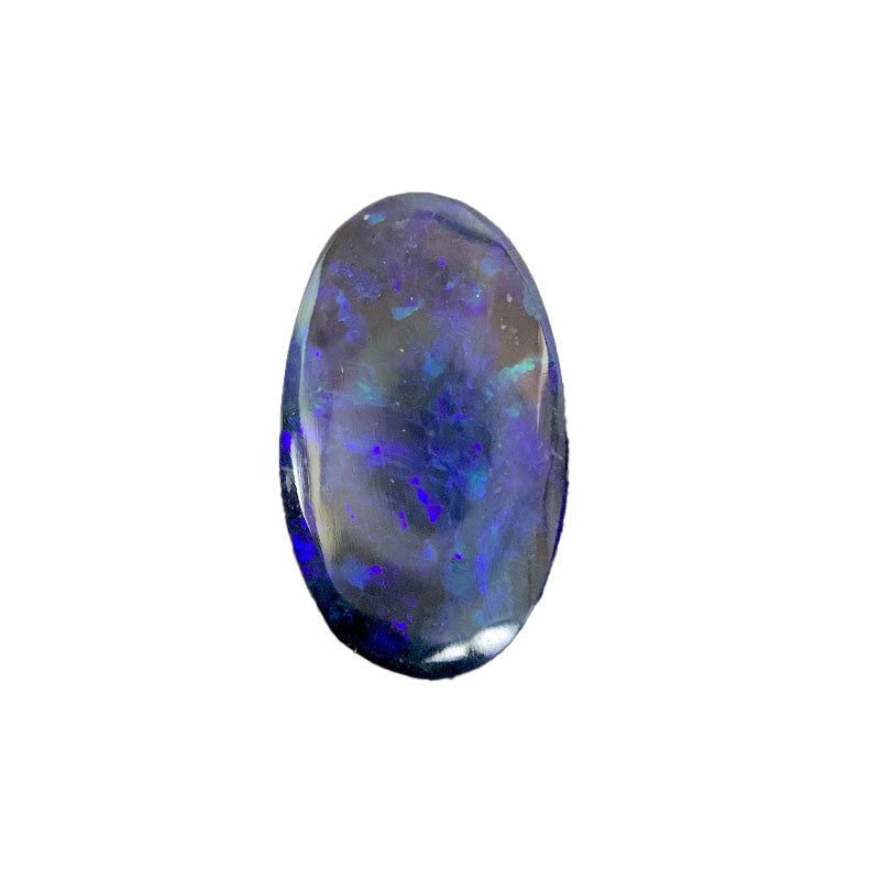 Oval 11.6 x 7.05mm  Australian Lightning Ridge  Black Opal Blue/Green 1.30ct 