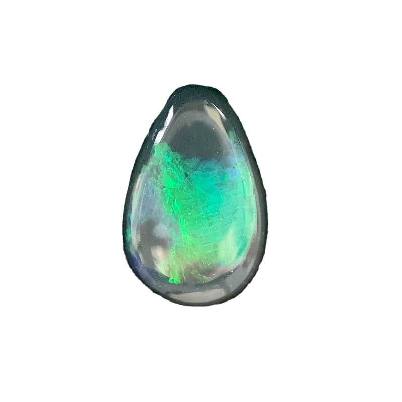 Pear Shaped Australian Black Opal 9.2 x 6.1mm, 1.00ct 