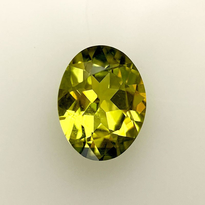 9ct White and Yellow Gold Aust Inverell Yellow Sapphire Oval 1.48ct and Diamond Ring
