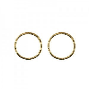 9 Carat Yellow Gold 10mm Internal Diameter Small Facet Sleepers