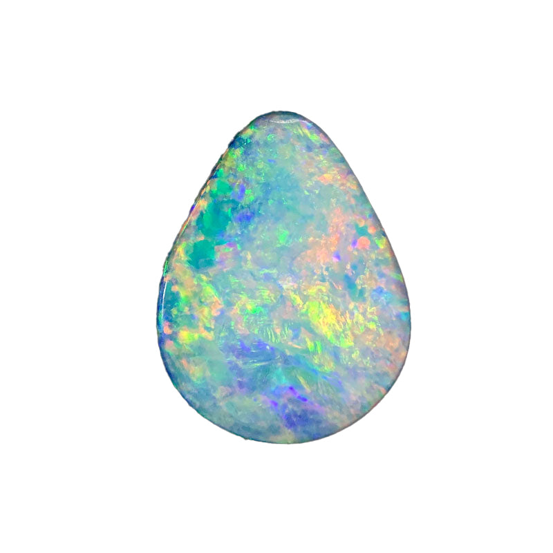 Opal Doublet Pear Shape Blue Green Orange Colours