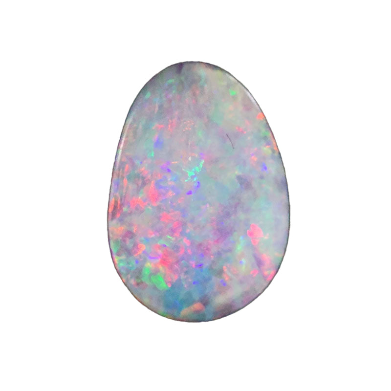 Opal Doublet Long Oval Shape Pink/Red Blue Green Colours