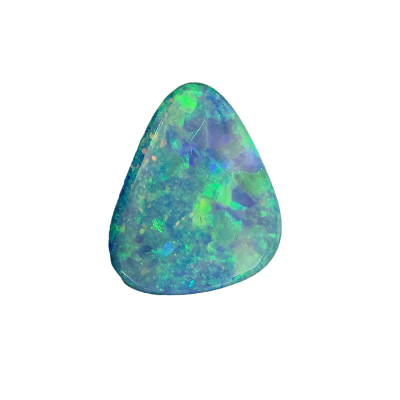 Opal Doublet Pear Shape Blue Green Orange Colours