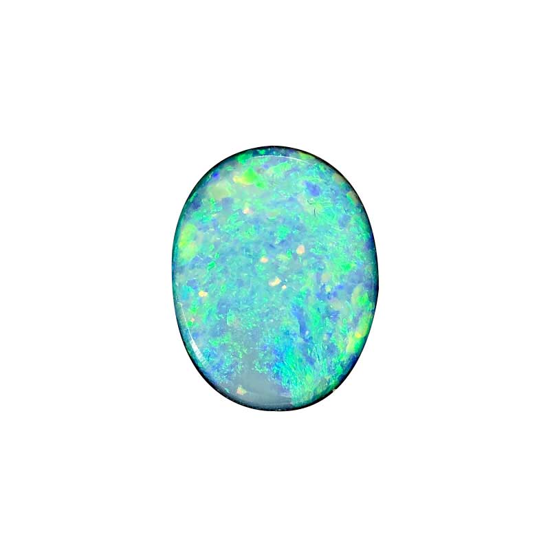 Opal Doublet Oval Shape Blue Green Orange Colours