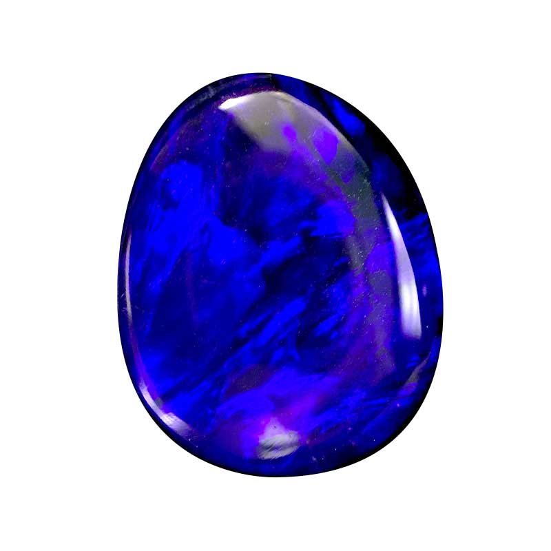 Opal Doublet Oval Shape Blue Black Colours