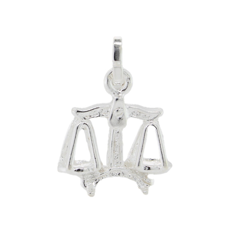 Sterling Silver Large Libra Pendant / Charm