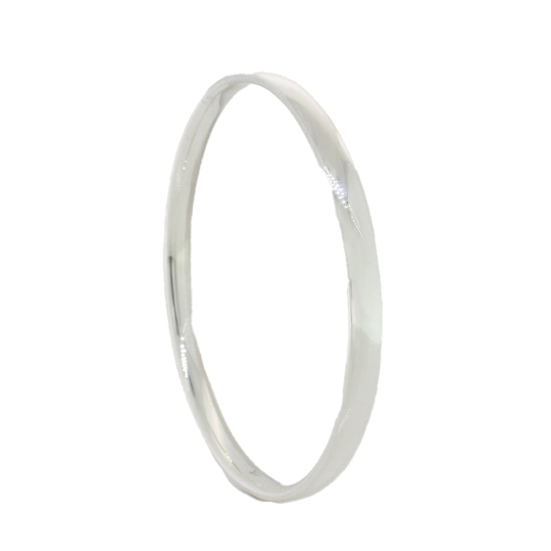 SS 4mm x 45mm Solid Half Round Bangle