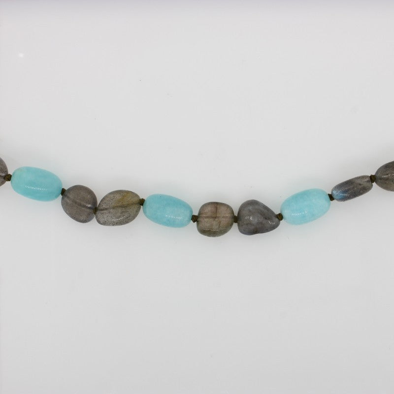 Amazonite & Labradorite 65cm Necklace