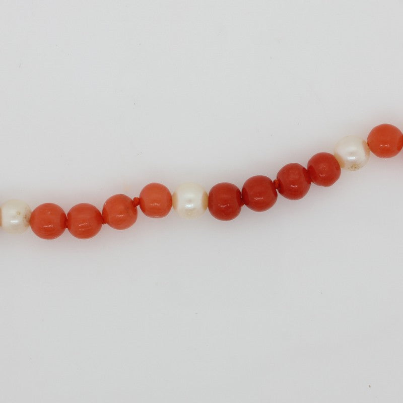 Coral 5mm & Akoya 5mm Pearls 46cm N'Let with Magnetic Clasp