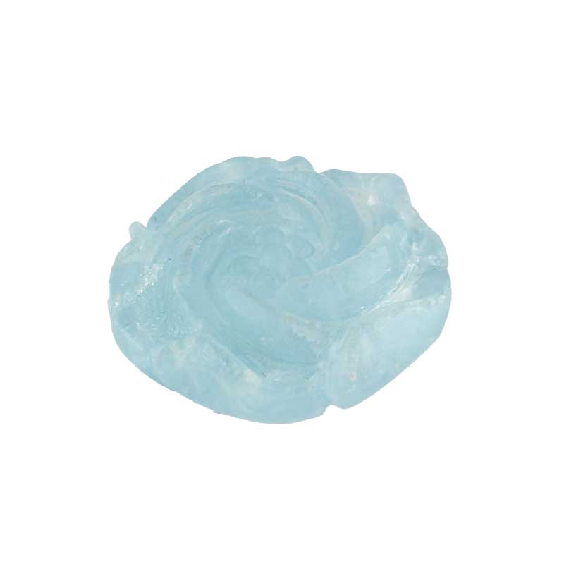 Aquamarine Carved Flower