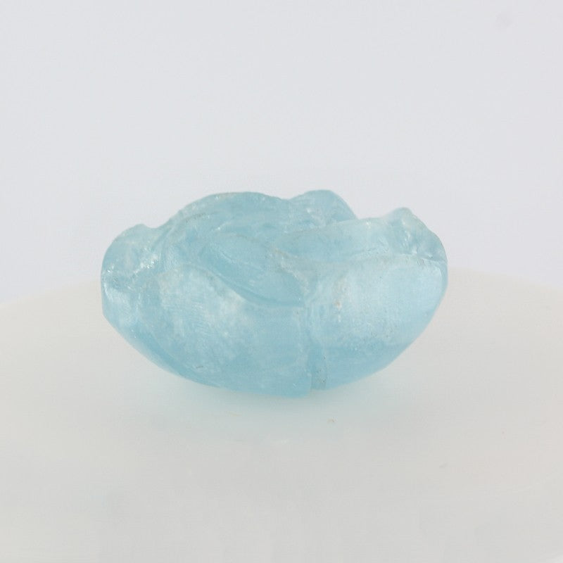 Aquamarine Carved Flower