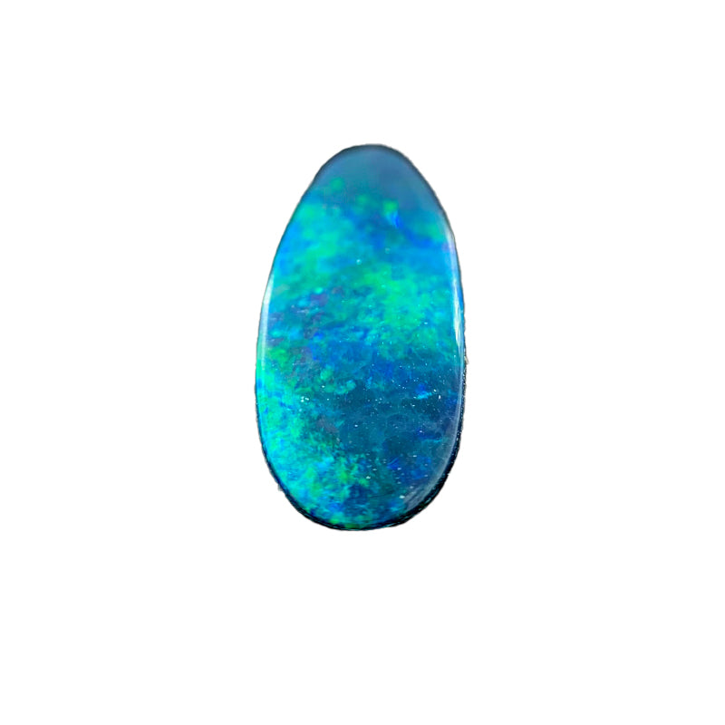 Opal Long Pear Shape, Green /Blue Colours White Cliffs