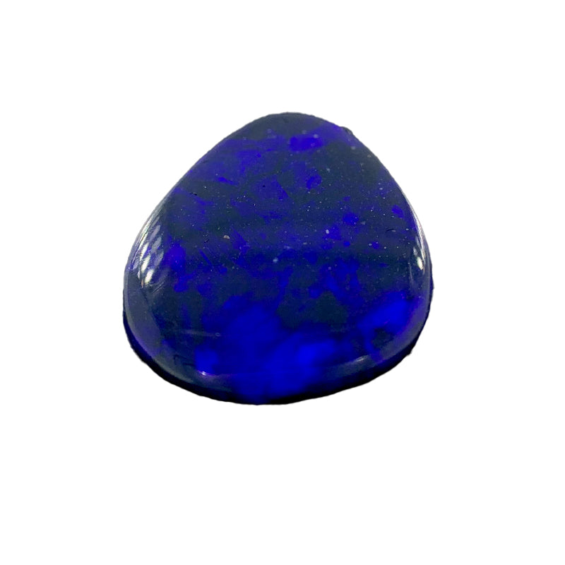 Opal Pear Shape, Blue / Black Colours White Cliffs