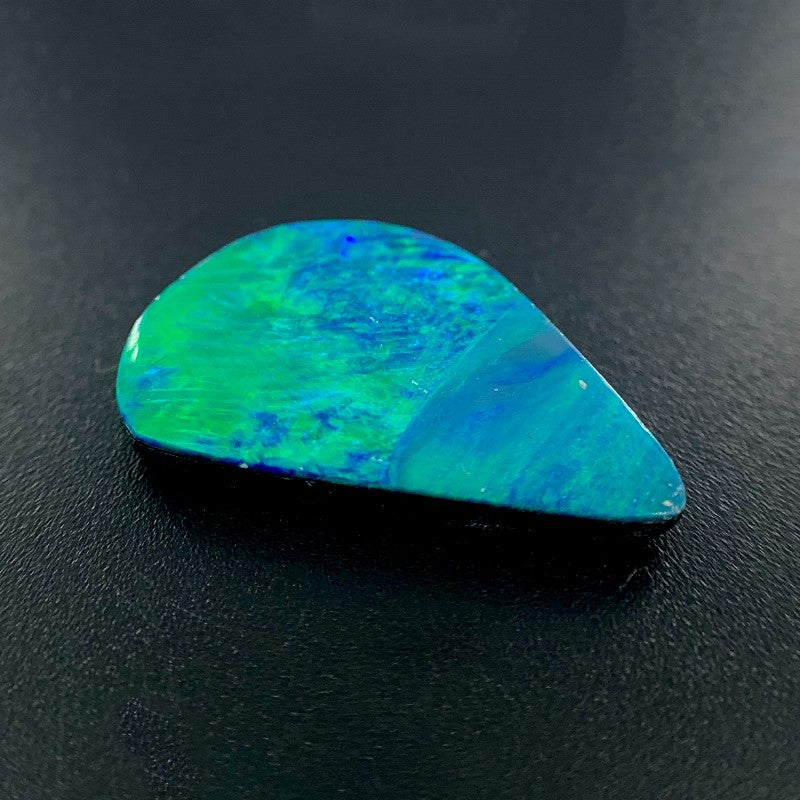 Opal Free Form Pear Shape, Green / Blue / Orange  Colours White Cliffs 2 Patterns