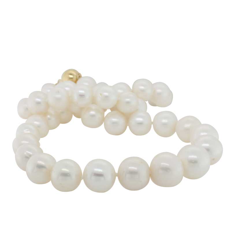 9Y White FWP 55cm 12mm Necklet