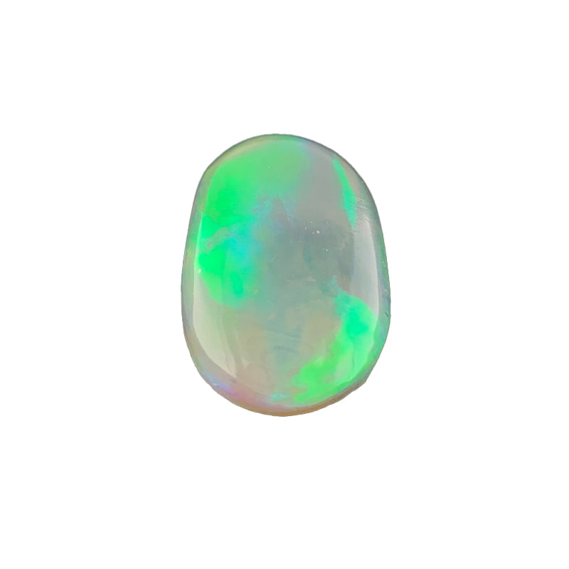 Solid Black Opal Freeform Oval Shape 1.51ct  Rolling Flash