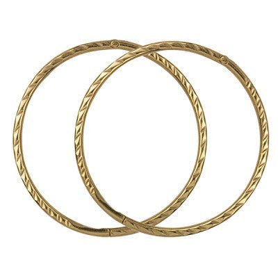 9 Carat Yellow Gold 20mm Internal Diameter Twist Sleepers