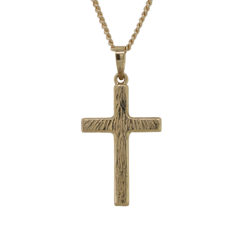 9 Carat Yellow Gold 26x16mm Cross Pendant